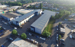 GDA use a drone to complete Falcon Business Centre property brochure for Andrew Scott Robertson